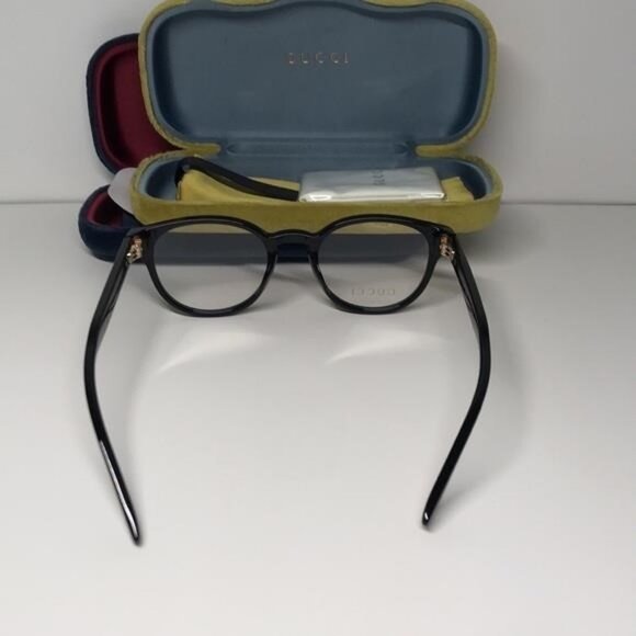 New Authentic Gucci GG0827O 001 Black Eyeglasses with Case - Picture 6 of 9